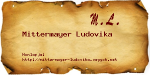 Mittermayer Ludovika névjegykártya